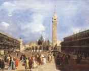 弗朗西斯科 格拉蒂 : The Piazza San Marco towards the Basilica